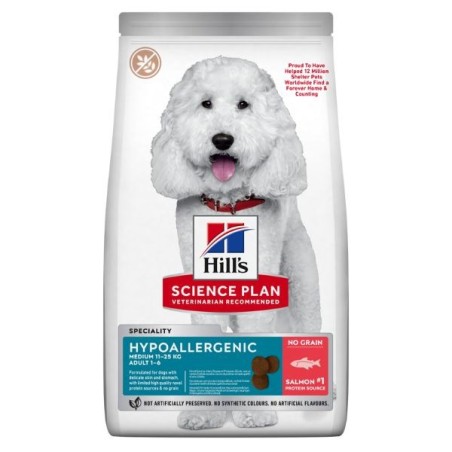 Hill's Science Plan Hypoallergenic No Grain Adult Medium Dog al Salmone da kg 14