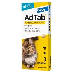 Elanco Adtab Per Gatti Da 2 A 8 kg 3 Compresse Masticabili 48 mg