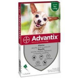 Elanco Antiparassitario Advantix Spot-on per cani 0 - 4 kg conf.da 6 pipette da 0,4 ml € 4,23 cadauna 