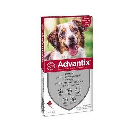 Elanco Antiparassitario Advantix Spot-on per cani da 10 a 25 kg conf.da 6 pipette da 2,5 ml € 5,09 cadauna 
