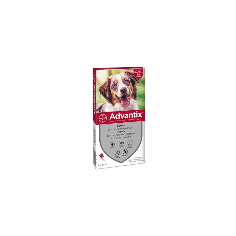 Elanco Antiparassitario Advantix Spot-on per cani da 10 a 25 kg conf.da 6 pipette da 2,5 ml € 5,09 cadauna 
