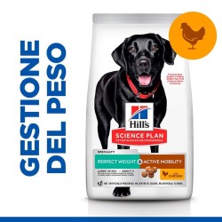 Hill's Science Plan PERFECT WEIGHT & ACTIVE MOBILITY LARGE BREED ADULT ALIMENTO PER CANI con POLLO Da kg 12