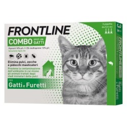 Boehringer Ingelheim Frontline Combo Spot On Antiparassitario per Gatti e Furetti da 6 pipette da 0,5 ml Previene la Contaminazi