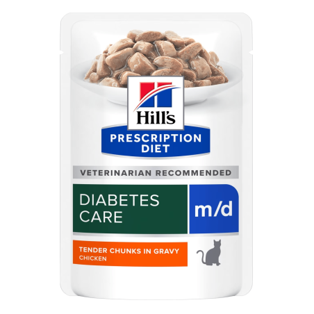 Hill's Prescription Diet m/d Diabetes Care Bustina con Pollo per Gatti da 85 gr