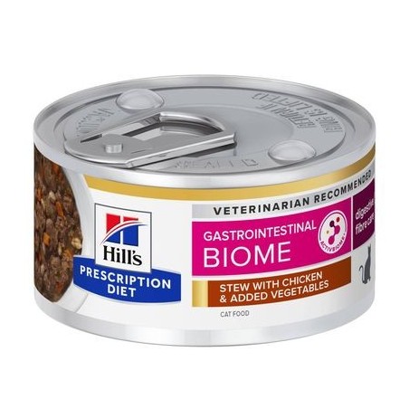 Hill' s Prescription Diet i/d Gastrointestinal Biome Spezzatino per gatti con pollo e verdure aggiunte da 82 gr