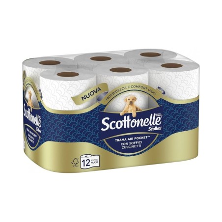 Carta Igienica Scottonelle 12 Rotoli Morbidezza e Resistenza