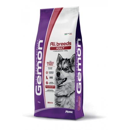 Gemon by Monge Adult All Breeds con Manzo e Riso formato da 15 Kg