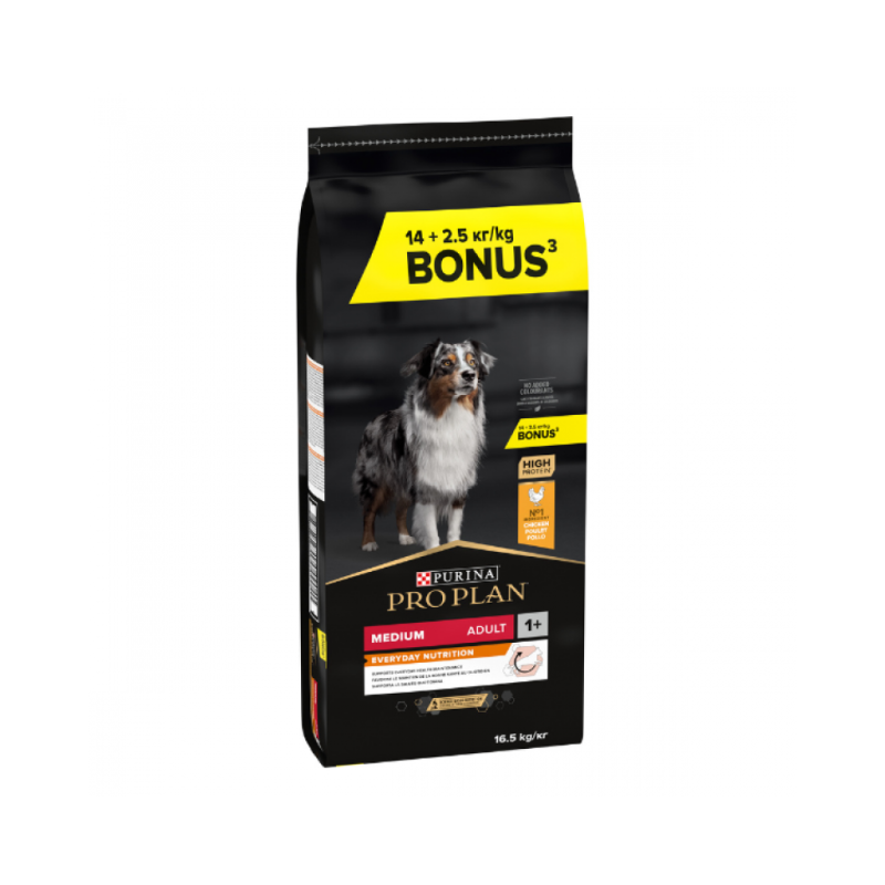 Purina Pro Plan Medium Adult OptiBalance con pollo e riso da kg 14 + kg 2,5 (€ 2,41 / kg) OFFERTA!!!