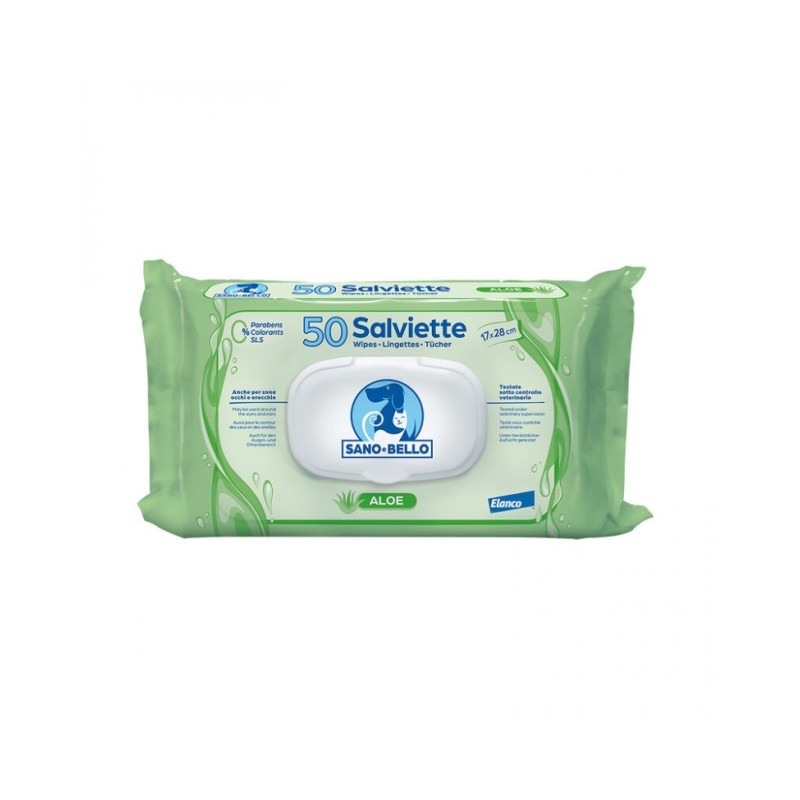Elanco Salviette Detergenti Aloe per Cani da 50 Pezzi