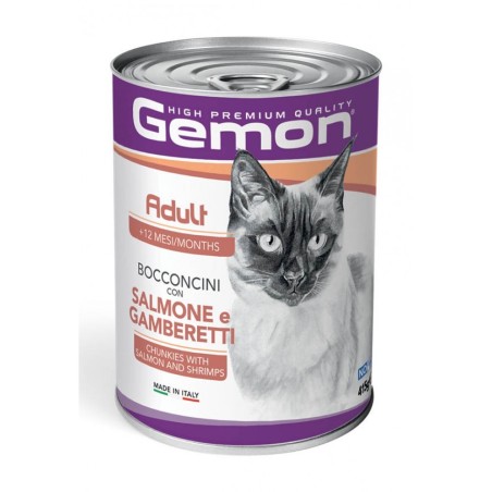 Gemon by Monge Cat Adult Bocconcini con Salmone e Gamberetti da 415 gr