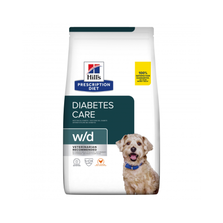 Hill’s Prescription Diet W/D Crocchette Dietetiche per Diabete e Peso del Cane con Pollo kg 10