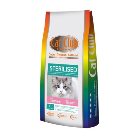 Cat Club Super Premium Alimento per gatti sterilizzati con tacchino da kg 1,5
