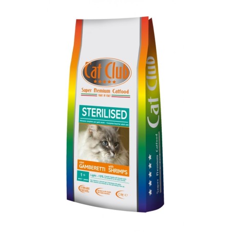 Cat Club Super Premium Alimento per gatti adulti sterilizzati con gamberetti da kg 1,5