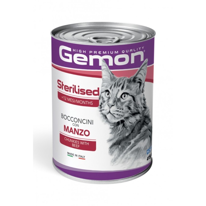 Gemon by Monge Cat Adult Sterilised Bocconcini con Manzo da 415 gr