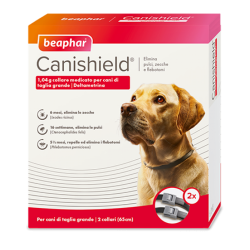 Beaphar Canishield Collare Antiparassitario per Cane Taglia Grande da 65 cm Confezione da 2 collari