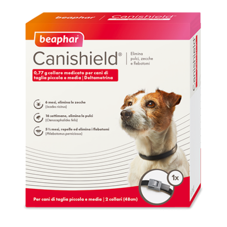 Beaphar Canishield Collare Antiparassitario per Cane Taglia Media Piccola da 48 cm