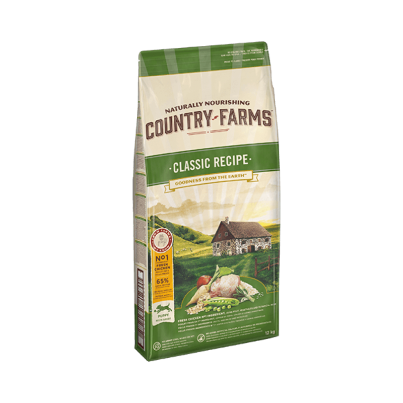 COUNTRY FARMS CLASSIC PER CUCCIOLI RICCO IN POLLO DA KG 12