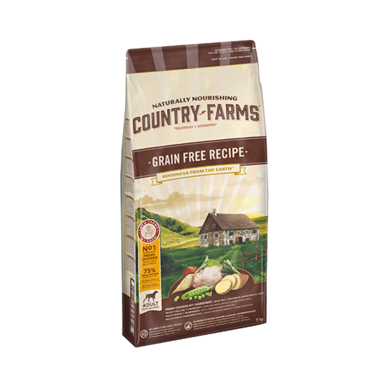 COUNTRY FARMS GRAIN FREE PER CANI ADULTI RICCO IN POLLO DA KG 11