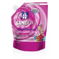 Sanibox Detergente Igienizzante elimina odori da 1 litro Profumazione lampone mirtillo