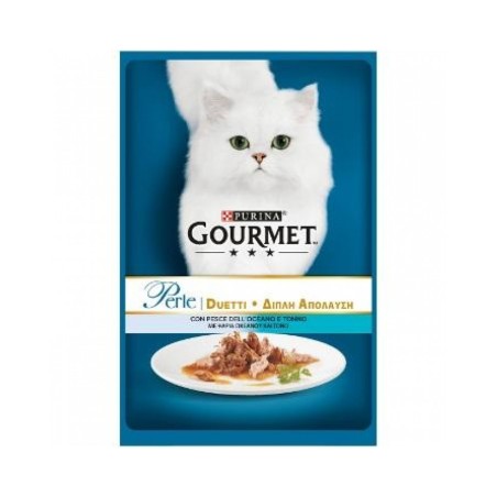 Purina Gourmet Perle 85gr duetti con Pesce dell'oceano e tonno
