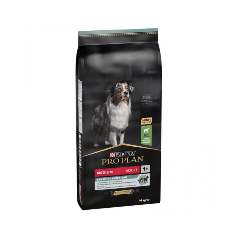 Purina Pro Plan Cane Adult Medium Sensitive Digestion con Agnello da kg 14