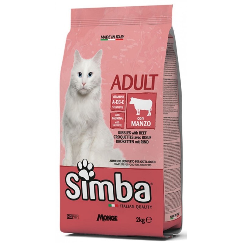 Monge Simba croccantini con manzo per gatto da 2 kg