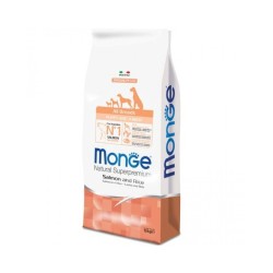 Monge Superpremium All Breeds Puppy & Junior Salmone e Riso per cane da 12 kg 