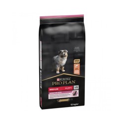 Purina Pro Plan Medium Puppy Sensitive Skin Optiderma Salmone e riso da kg 12 (€ 4,12 / kg)