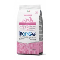 Monge SUPERPREMIUM All Breeds Adult Maiale, Riso e Patate da kg 2,5 cane