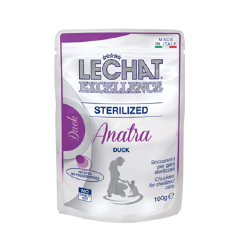 Monge lechat excellence buste sterilised anatra da gr 100