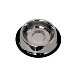 Ciotola Mangiatoia Abbeveratoio in Acciaio Inox Antiscivolo per Cani 160 mm art. 131