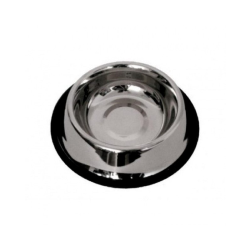 Ciotola Mangiatoia Abbeveratoio in Acciaio Inox Antiscivolo per Cani/Gatti 140 mm art.111