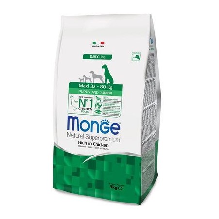 Monge SUPERPREMIUM MAXI Puppy & Junior da 3 kg disp.nel formato da 12 kg € 36,80