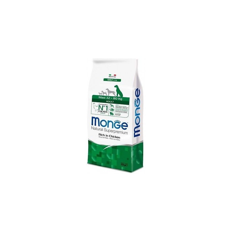 Monge Superpremium Maxi Adult con Pollo da 12 kg Crocchette Cane Taglia Grande