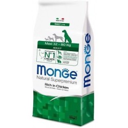 Monge Superpremium Maxi Adult con Pollo da 12 kg Crocchette Cane Taglia Grande