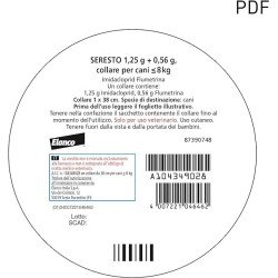 Seresto Collare Antiparassitario Cani fino a 8 kg 38 cm Protezione Pulci e Zecche 8 Mesi