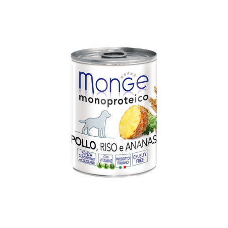 Monge SUPERPREMIUM Monoproteico Pollo, riso e ananas 400 gr