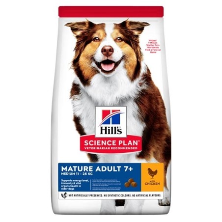 Hill's Science Plan Canine Mature Adult 7+ Active Longevity Medium con Pollo 12 kg secco 