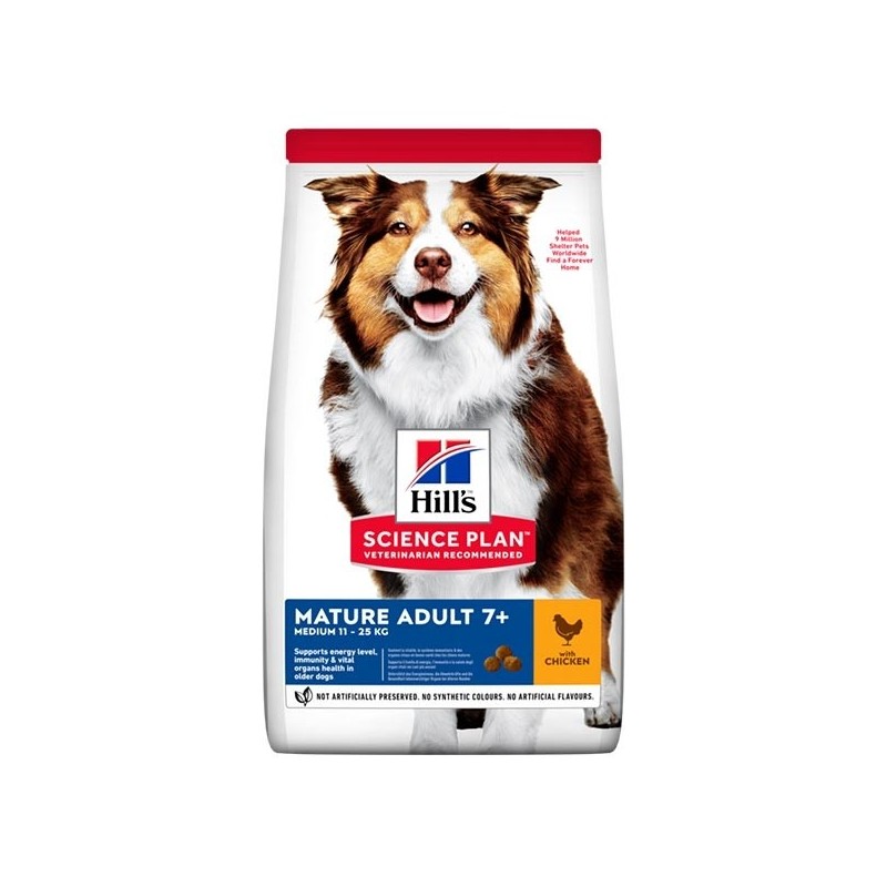 Hill's Science Plan Canine Mature Adult 7+ Active Longevity Medium con Pollo 12 kg secco 