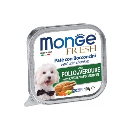 Monge SUPERPREMIUM Fresh Patè e bocconcini con pollo e verdure 100 gr