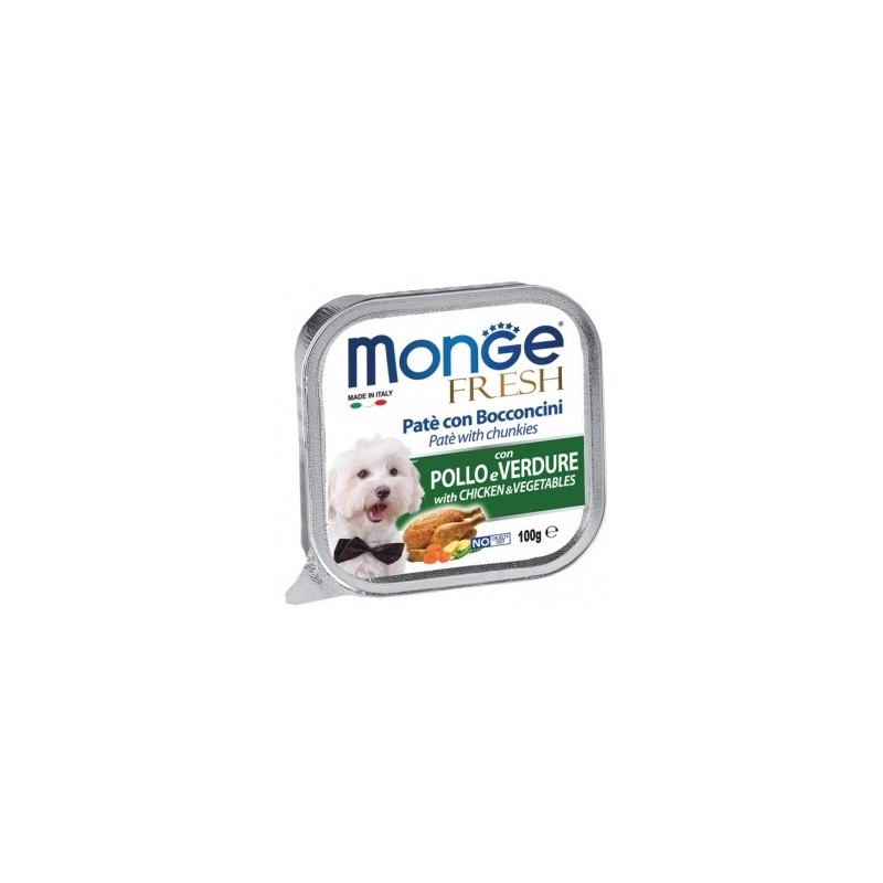 Monge SUPERPREMIUM Fresh Patè e bocconcini con pollo e verdure 100 gr