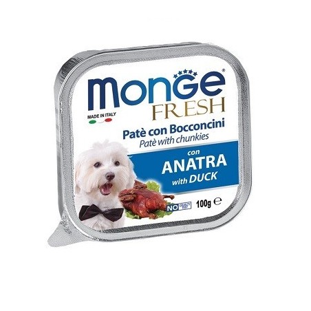 Monge SUPERPREMIUM Fresh Patè e bocconcini con anatra 100 gr