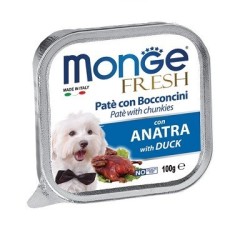Monge SUPERPREMIUM Fresh Patè e bocconcini con anatra 100 gr