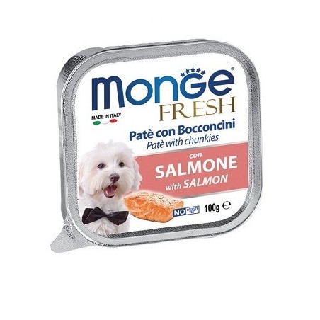 Monge SUPERPREMIUM Fresh Patè e bocconcini con salmone 100 gr