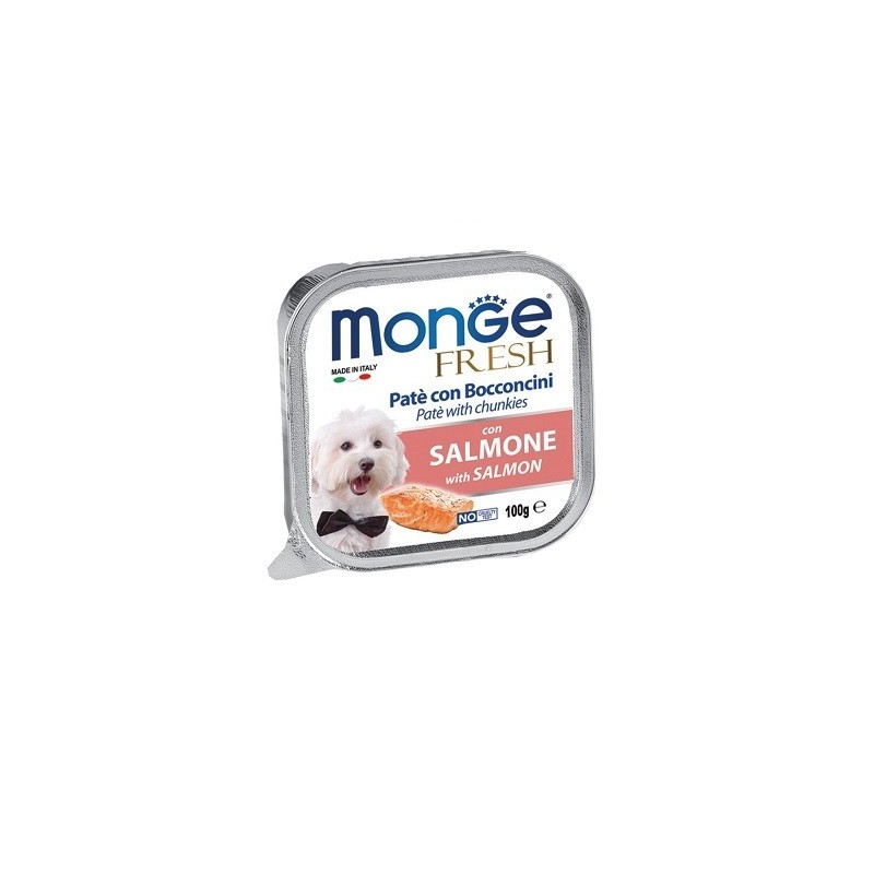 Monge SUPERPREMIUM Fresh Patè e bocconcini con salmone 100 gr