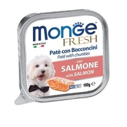 Monge SUPERPREMIUM Fresh Patè e bocconcini con salmone 100 gr