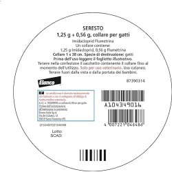 Bayer Elanco Seresto collare per gatti 38 cm collare antiparassitario a partire da 2 CONFEZIONI il prezzo+ sped. scende a € 25,1