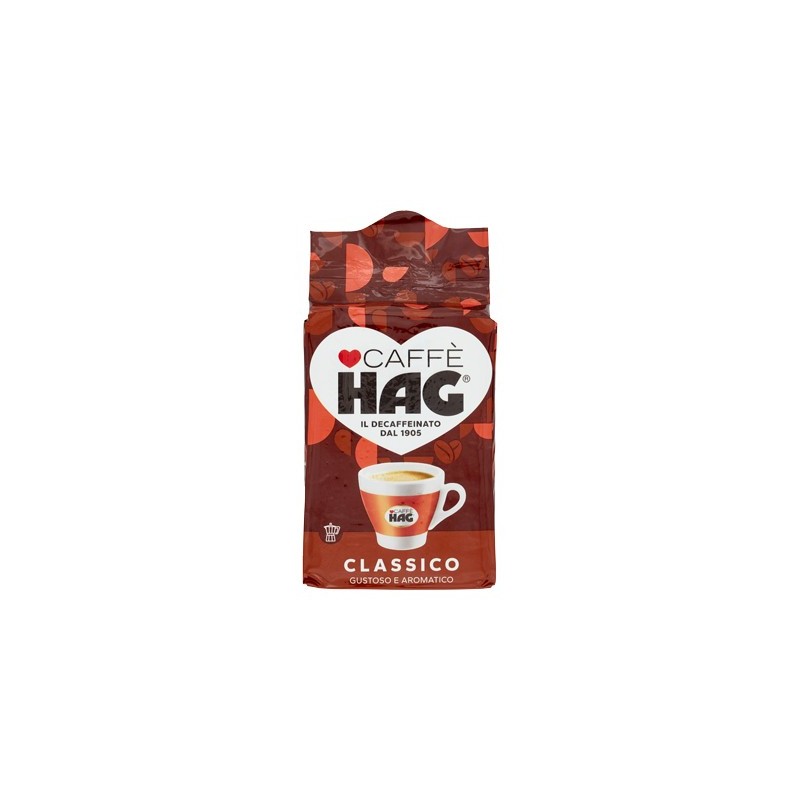 Caffè Hag Classico Decaffeinato 250 g – Selezione Arabica, Gusto Intenso e Delicato