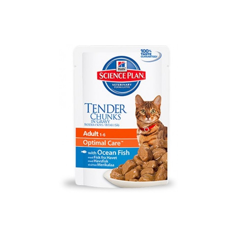 Hill's Science Plan Feline Adult Optimal care Con Pesce Oceanico 85gr Bustina umido