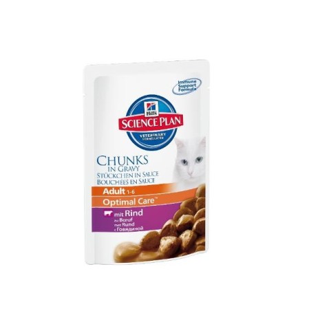 Hill's Science Plan Feline Adult Teneri Bocconcini in Salsa al Manzo 85gr Bustina umido